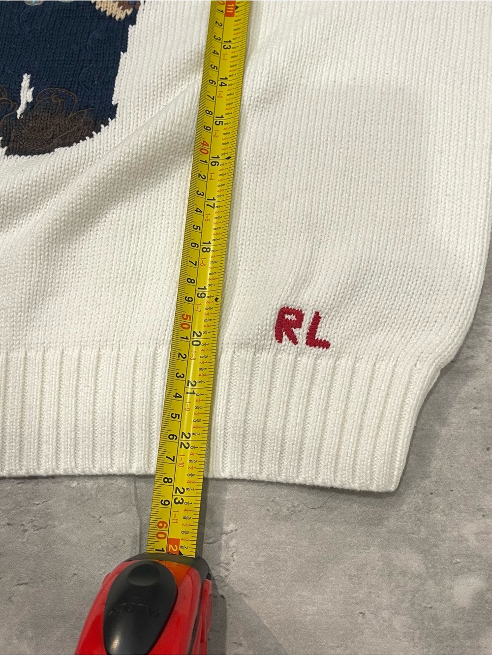 Polo Ralph Lauren Polo Bear White Knit Sweater Womens Medium M - Picture 4 of 5